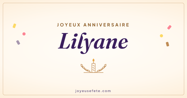 Image « Joyeux anniversaire Lilyane » au format large