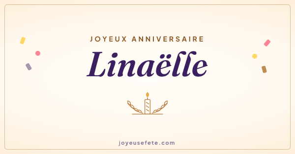 Image « Joyeux anniversaire Linaëlle » au format large