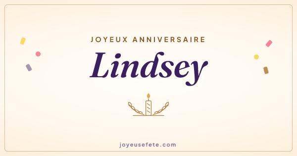 Image « Joyeux anniversaire Lindsey » au format large