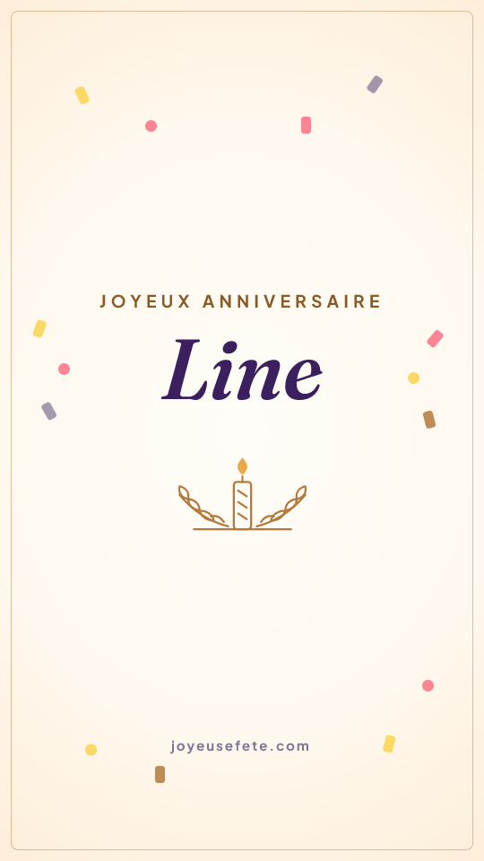 Image « Joyeux anniversaire Line » au format story