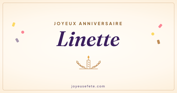 Image « Joyeux anniversaire Linette » au format large