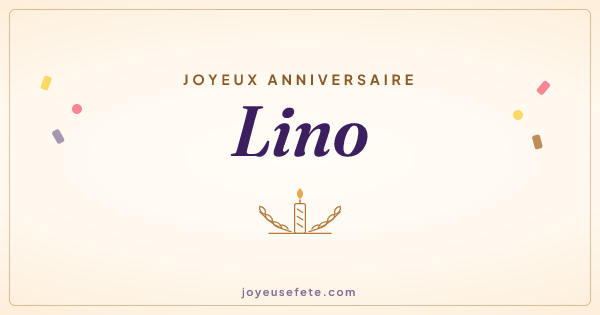 Image « Joyeux anniversaire Lino » au format large
