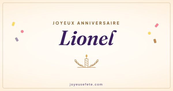 Image « Joyeux anniversaire Lionel » au format large