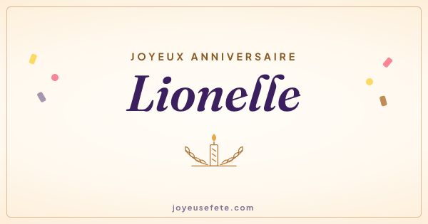 Image « Joyeux anniversaire Lionelle » au format large