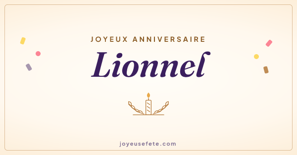 Image « Joyeux anniversaire Lionnel » au format large