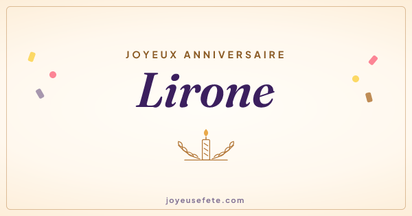 Image « Joyeux anniversaire Lirone » au format large
