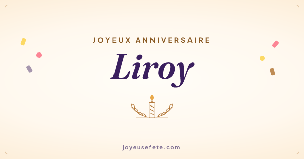 Image « Joyeux anniversaire Liroy » au format large