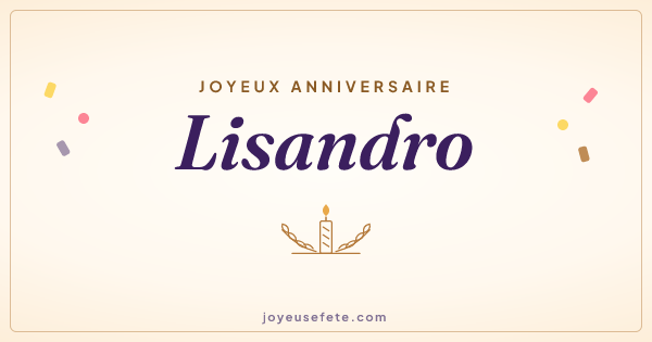 Image « Joyeux anniversaire Lisandro » au format large
