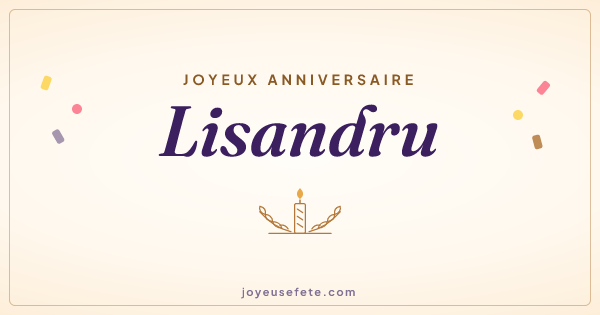 Image « Joyeux anniversaire Lisandru » au format large