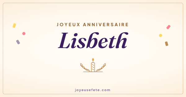 Image « Joyeux anniversaire Lisbeth » au format large