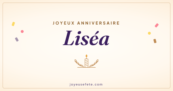 Image « Joyeux anniversaire Liséa » au format large