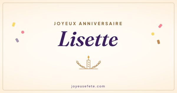 Image « Joyeux anniversaire Lisette » au format large