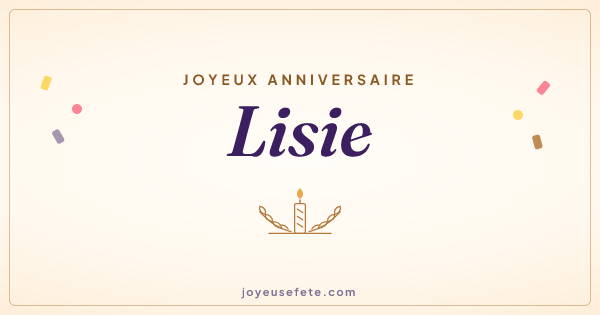 Image « Joyeux anniversaire Lisie » au format large
