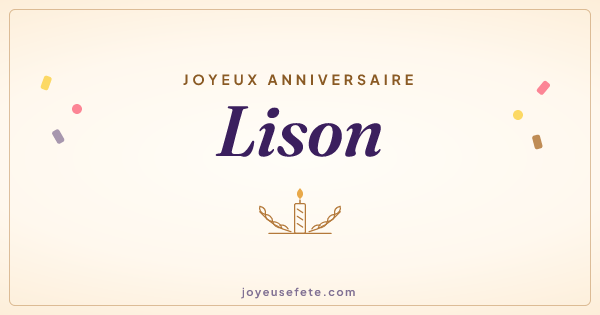 Image « Joyeux anniversaire Lison » au format large