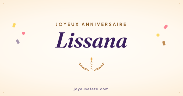 Image « Joyeux anniversaire Lissana » au format large