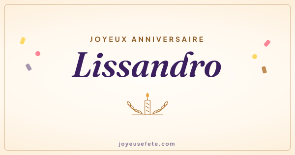 Image « Joyeux anniversaire Lissandro » au format large