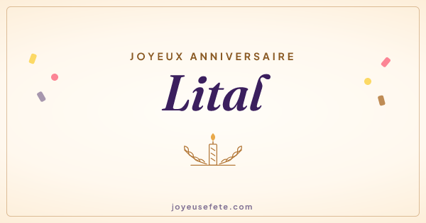 Image « Joyeux anniversaire Lital » au format large