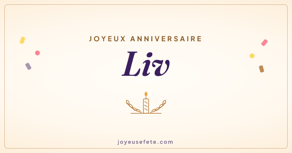 Image « Joyeux anniversaire Liv » au format large