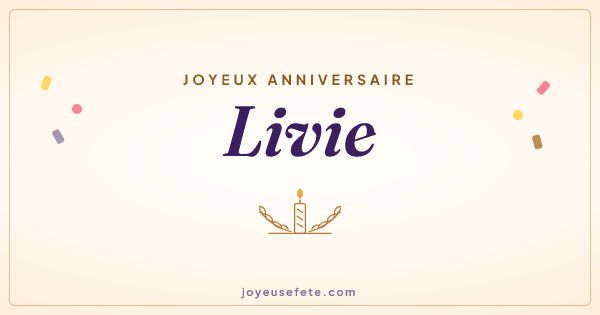 Image « Joyeux anniversaire Livie » au format large