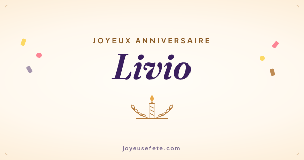 Image « Joyeux anniversaire Livio » au format large