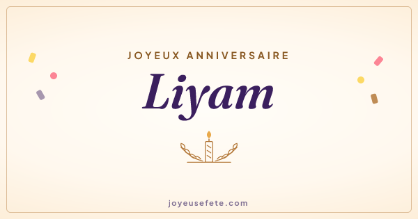 Image « Joyeux anniversaire Liyam » au format large