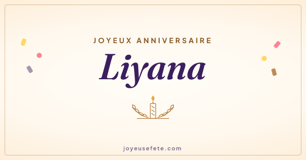 Image « Joyeux anniversaire Liyana » au format large