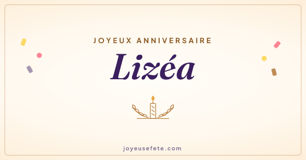 Image « Joyeux anniversaire Lizéa » au format large
