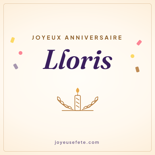 Image carrée « Joyeux anniversaire Lloris » pour WhatsApp