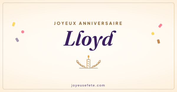 Image « Joyeux anniversaire Lloyd » au format large