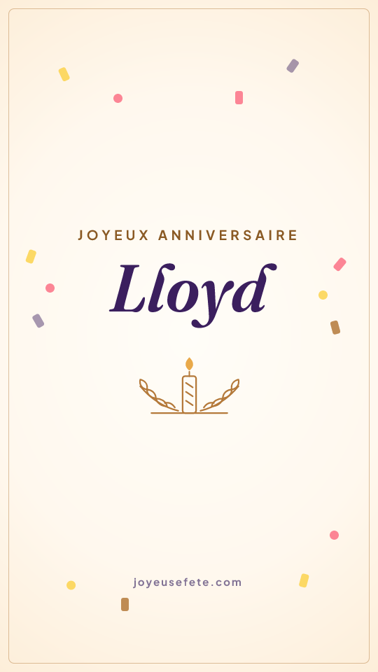Image « Joyeux anniversaire Lloyd » au format story