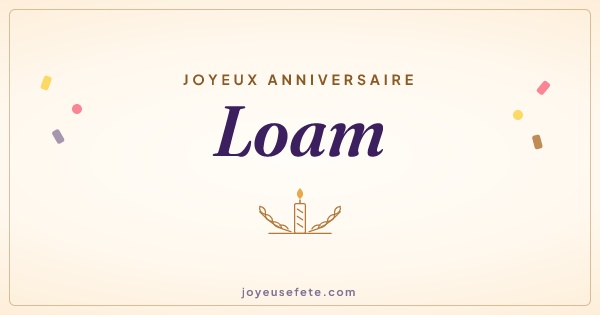 Image « Joyeux anniversaire Loam » au format large