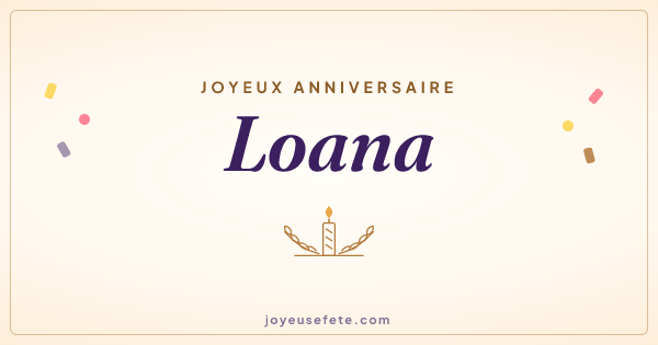 Image « Joyeux anniversaire Loana » au format large