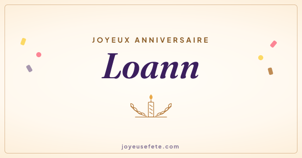 Image « Joyeux anniversaire Loann » au format large