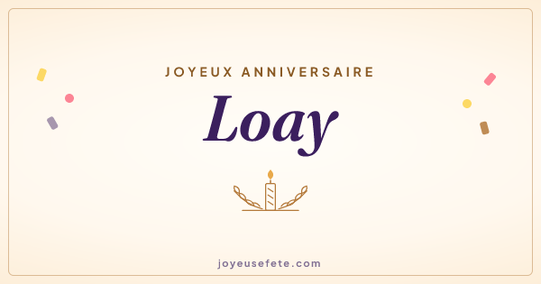 Image « Joyeux anniversaire Loay » au format large