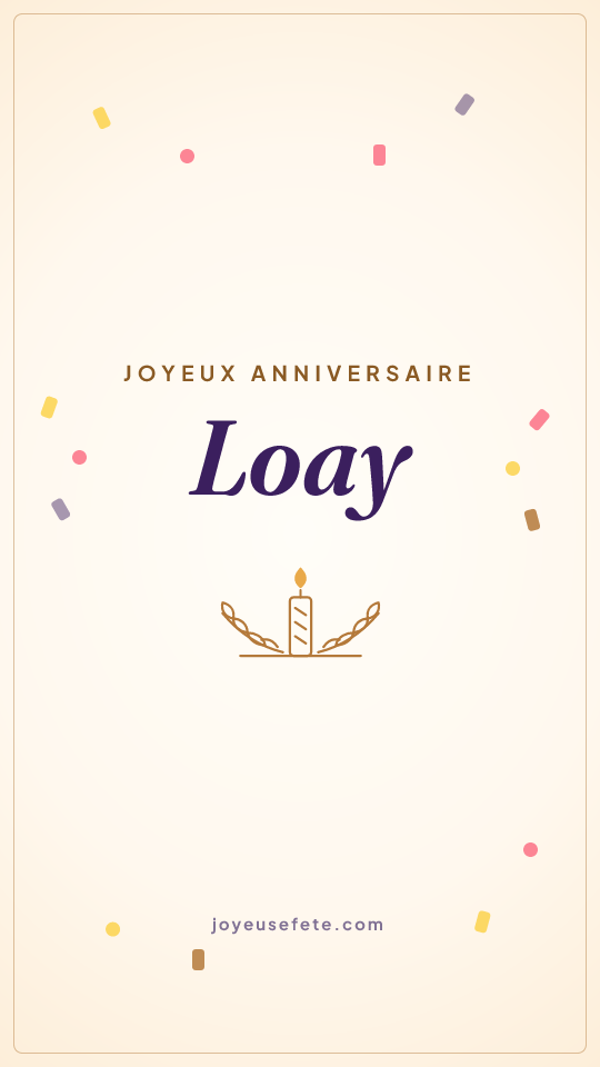 Image « Joyeux anniversaire Loay » au format story
