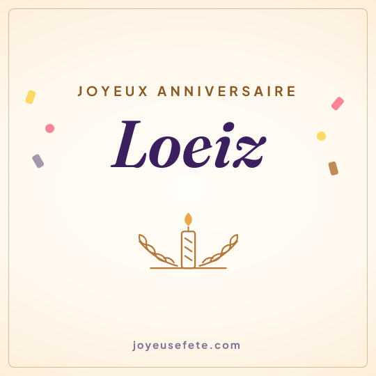 Image carrée « Joyeux anniversaire Loeiz » pour WhatsApp