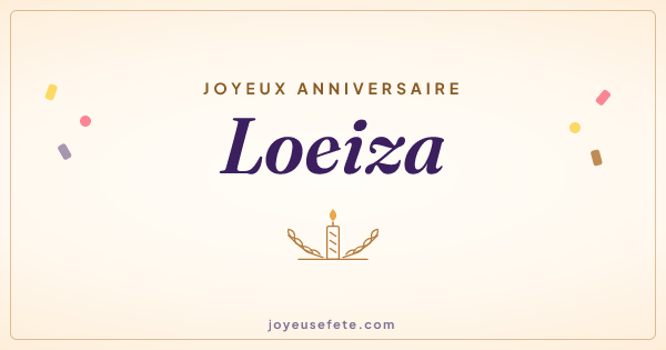 Image « Joyeux anniversaire Loeiza » au format large