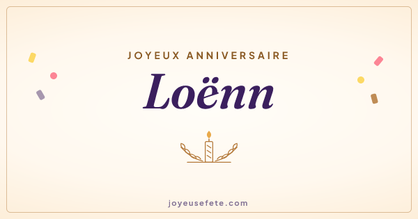 Image « Joyeux anniversaire Loënn » au format large