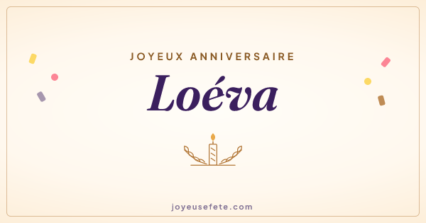 Image « Joyeux anniversaire Loéva » au format large