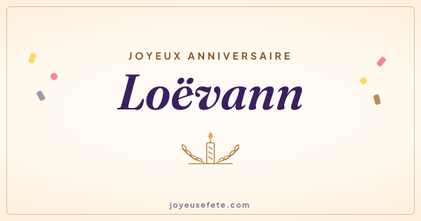 Image « Joyeux anniversaire Loëvann » au format large