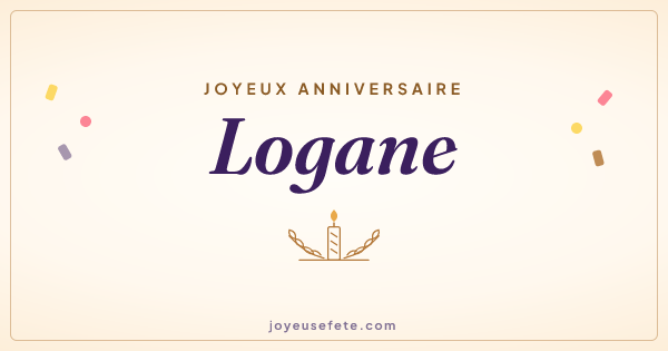 Image « Joyeux anniversaire Logane » au format large