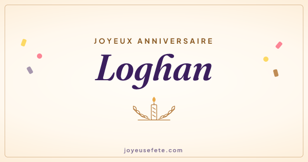 Image « Joyeux anniversaire Loghan » au format large