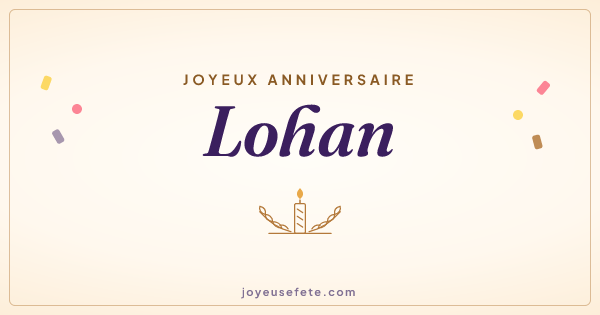 Image « Joyeux anniversaire Lohan » au format large