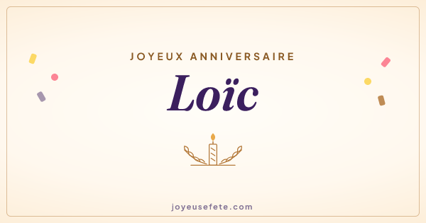 Image « Joyeux anniversaire Loïc » au format large