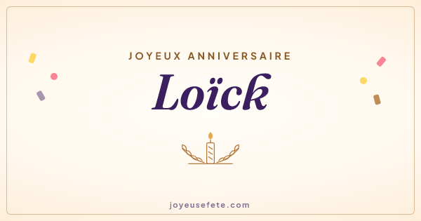 Image « Joyeux anniversaire Loïck » au format large