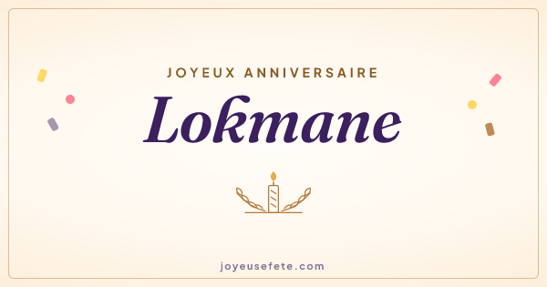 Image « Joyeux anniversaire Lokmane » au format large