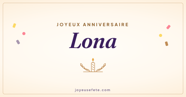 Image « Joyeux anniversaire Lona » au format large