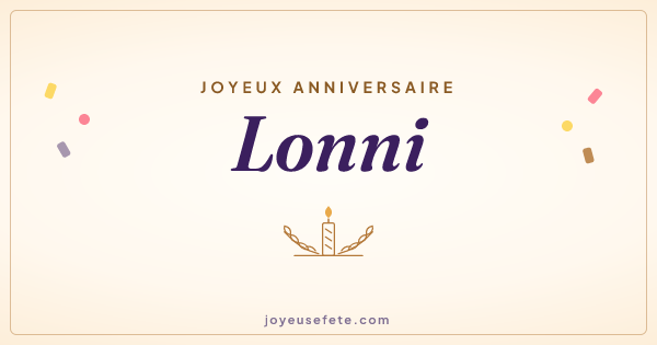 Image « Joyeux anniversaire Lonni » au format large