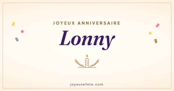 Image « Joyeux anniversaire Lonny » au format large