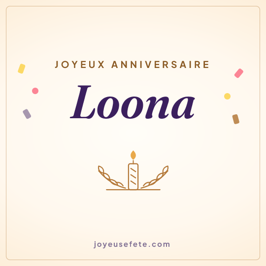 Image carrée « Joyeux anniversaire Loona » pour WhatsApp